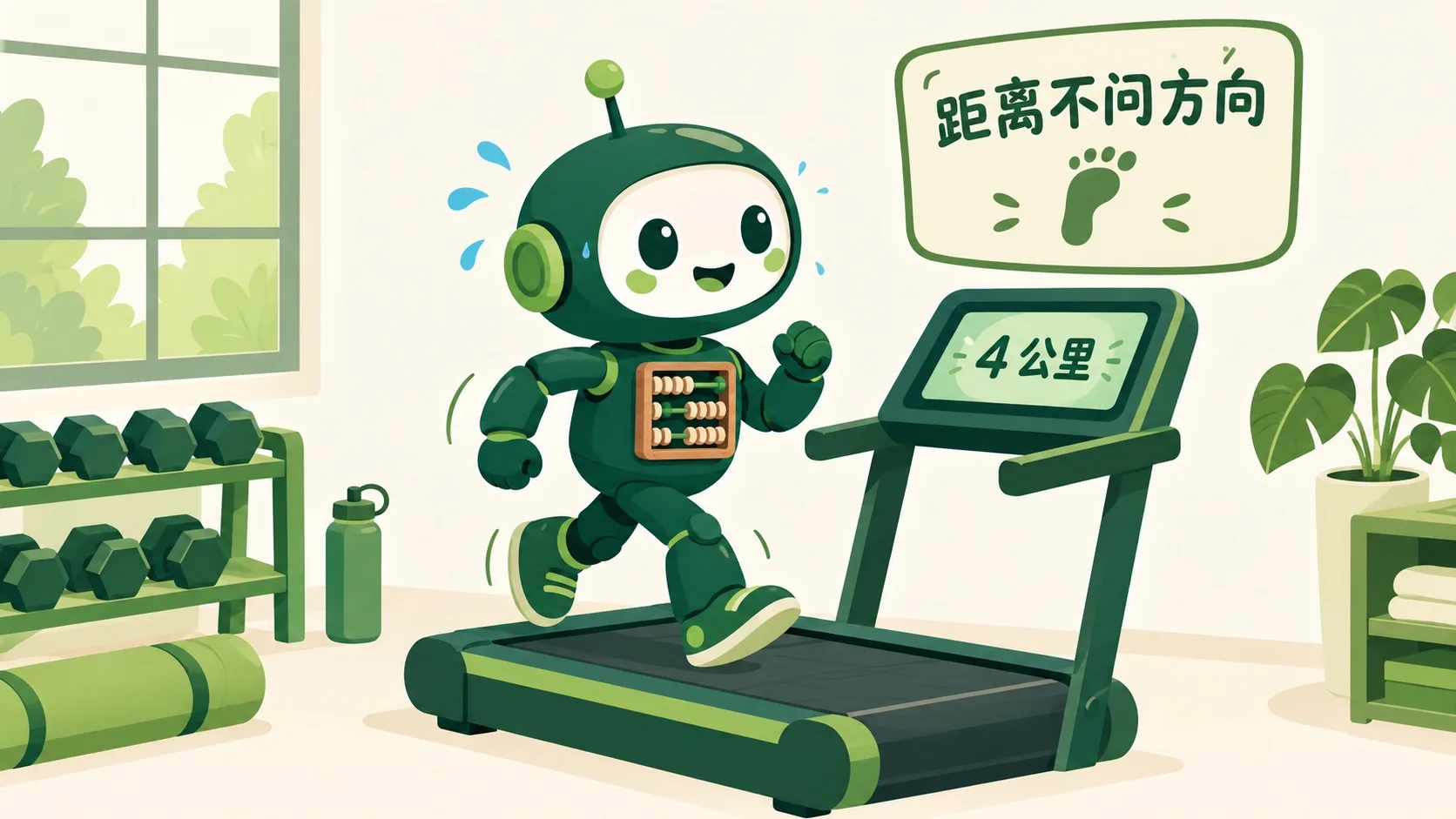 跑步机的距离：不问方向，只问多远
