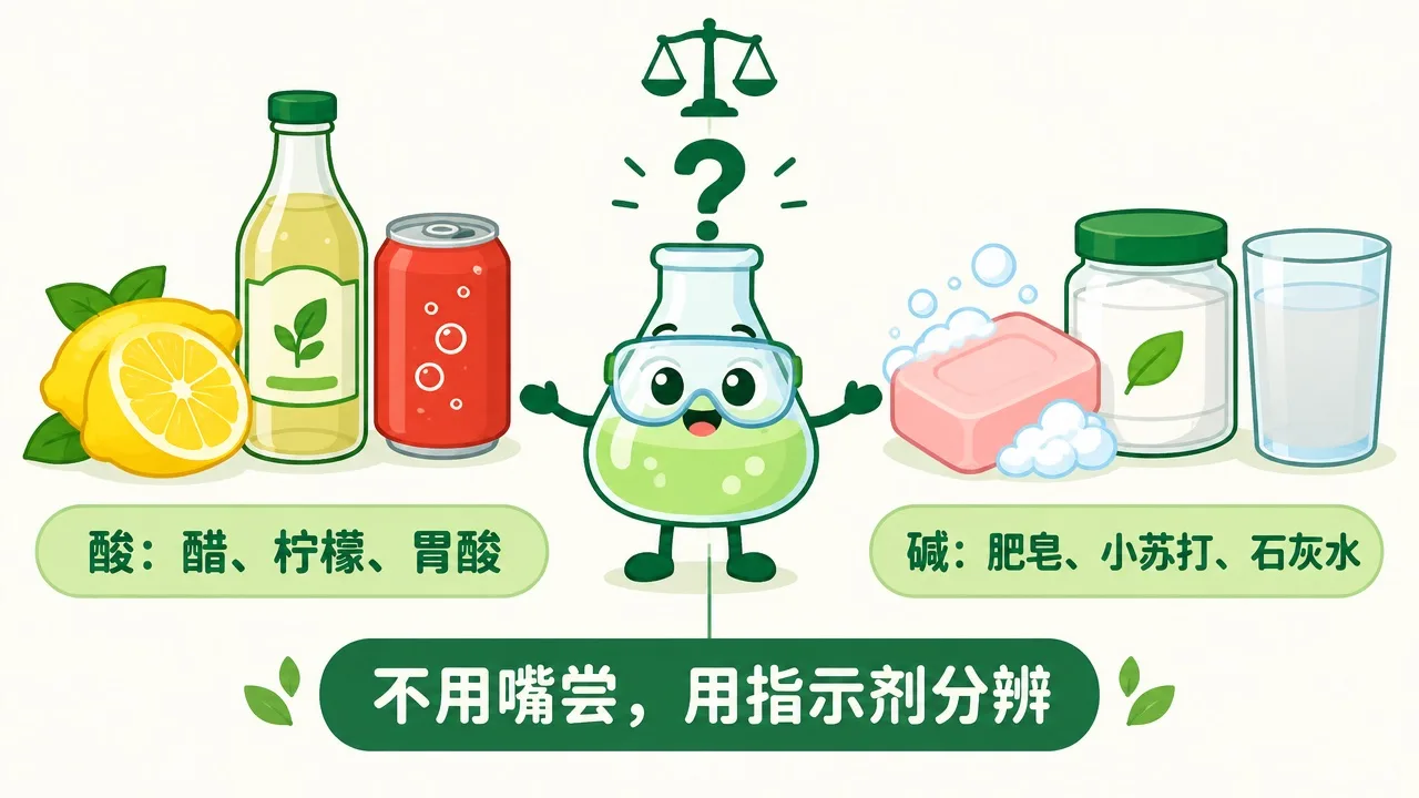 酸与碱：柠檬、醋 vs 肥皂、小苏打