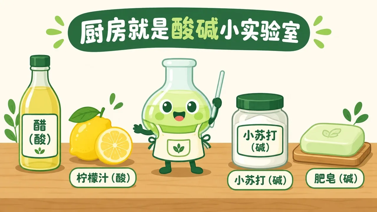 厨房里的酸碱：醋、小苏打
