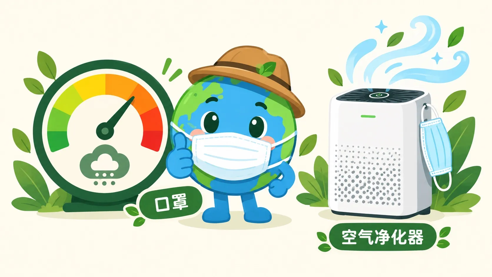 口罩与空气净化器：雾霾天防护