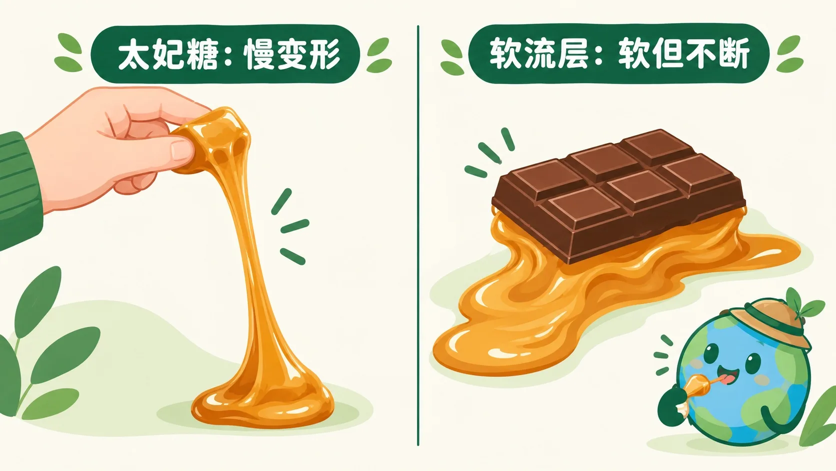 太妃糖流动类比