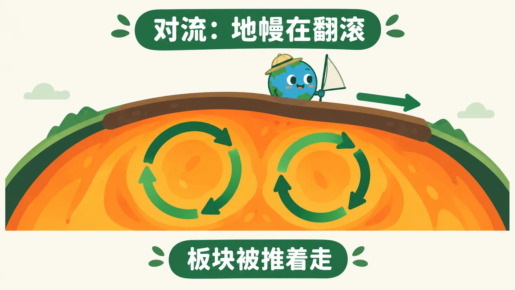 对流推动板块示意