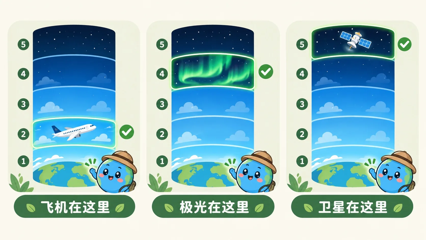 飞机极光卫星各层定位
