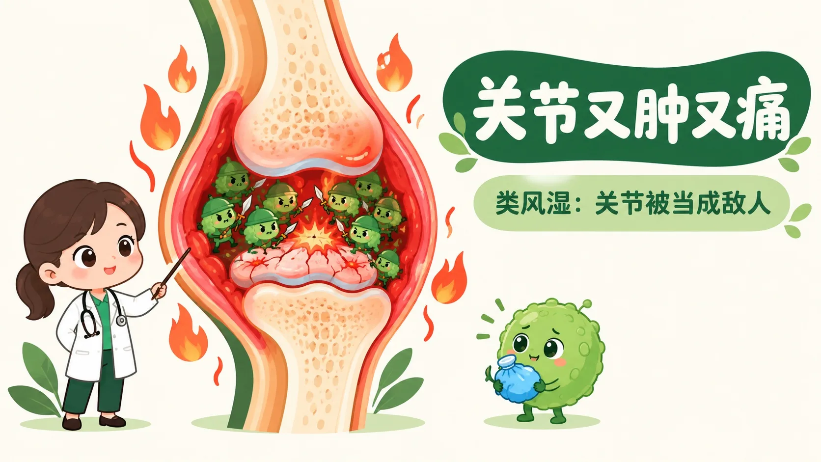 关节又肿又痛，类风湿把关节当敌人