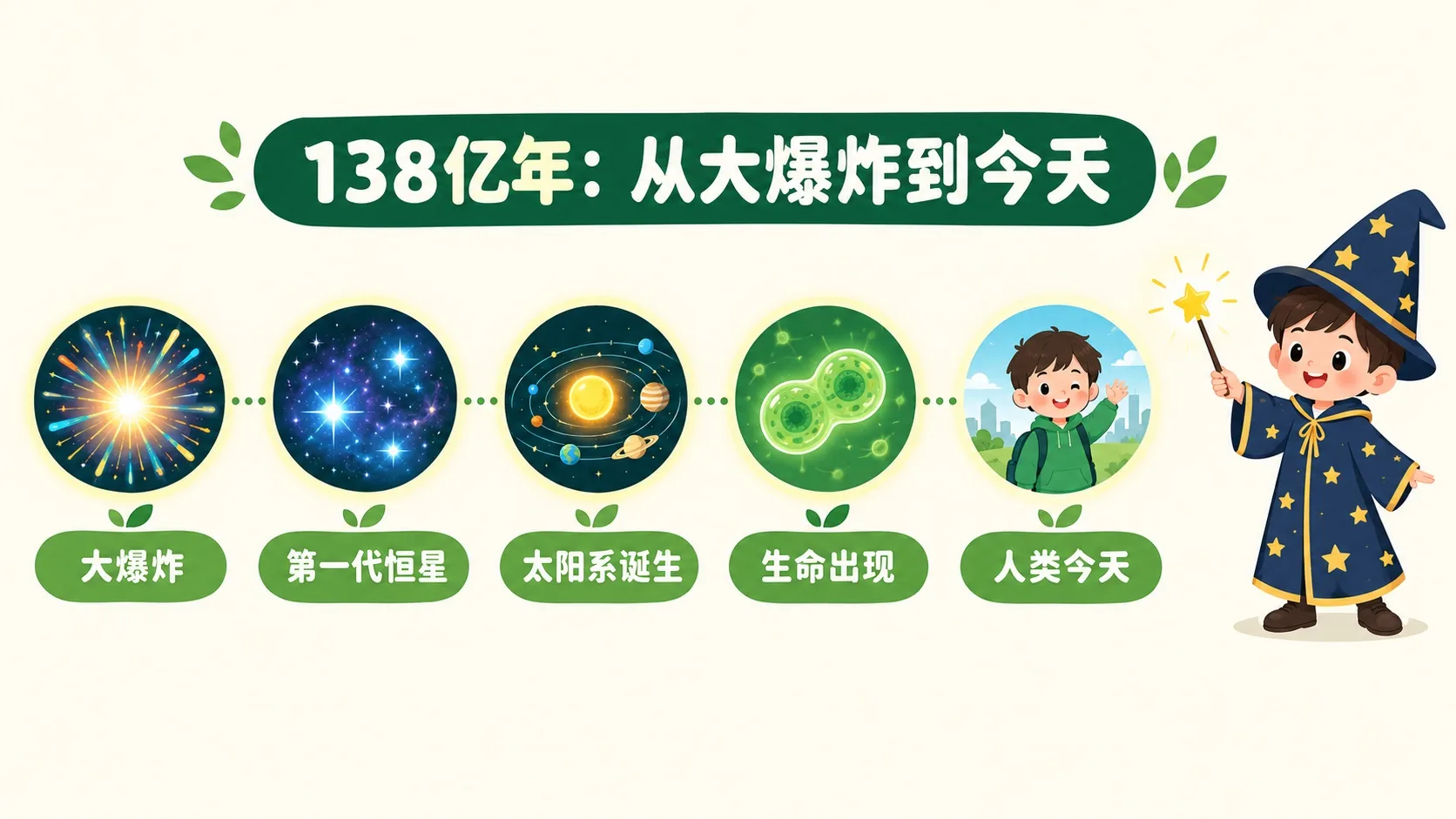 138 亿年宇宙时间线：大爆炸到人类