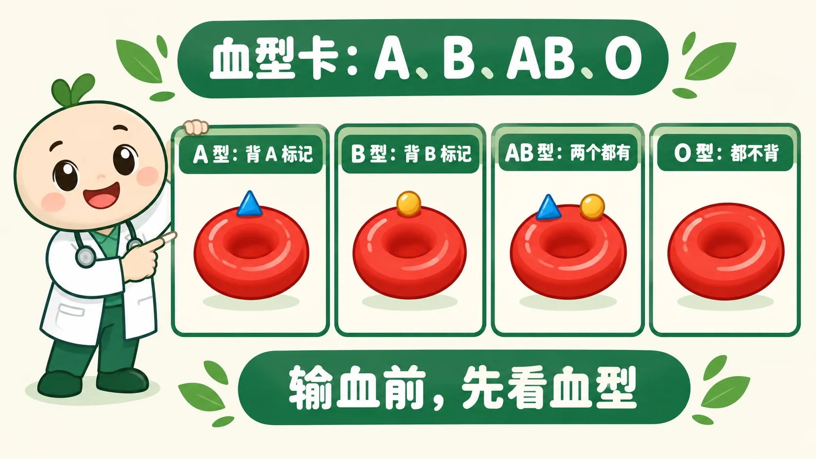 血型卡 A/B/AB/O