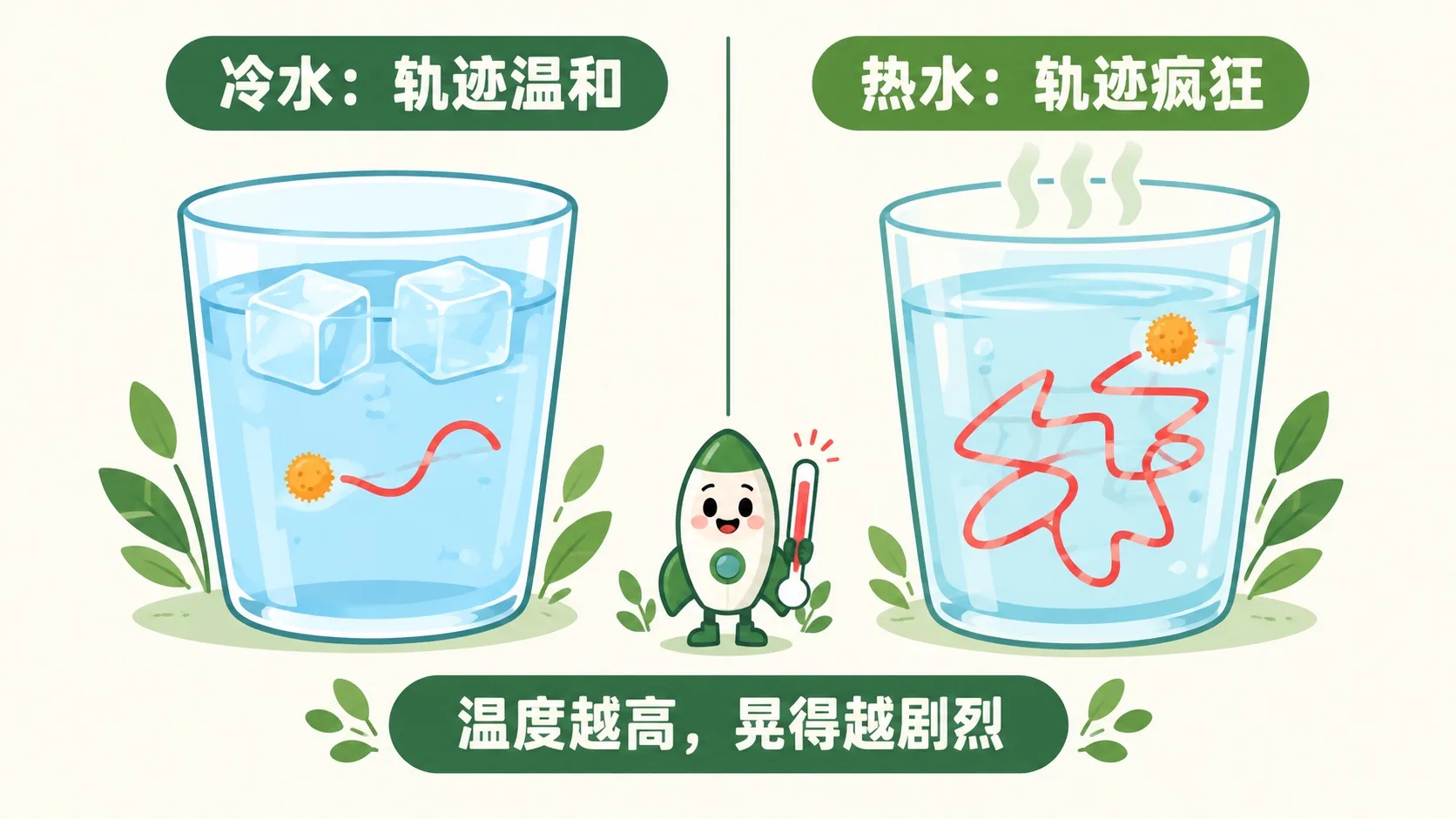 冷水轨迹温和 vs 热水轨迹疯狂
