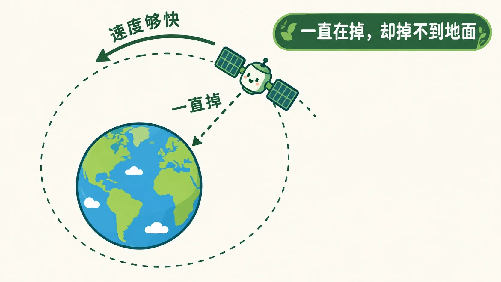卫星一直在掉，却掉不到地面