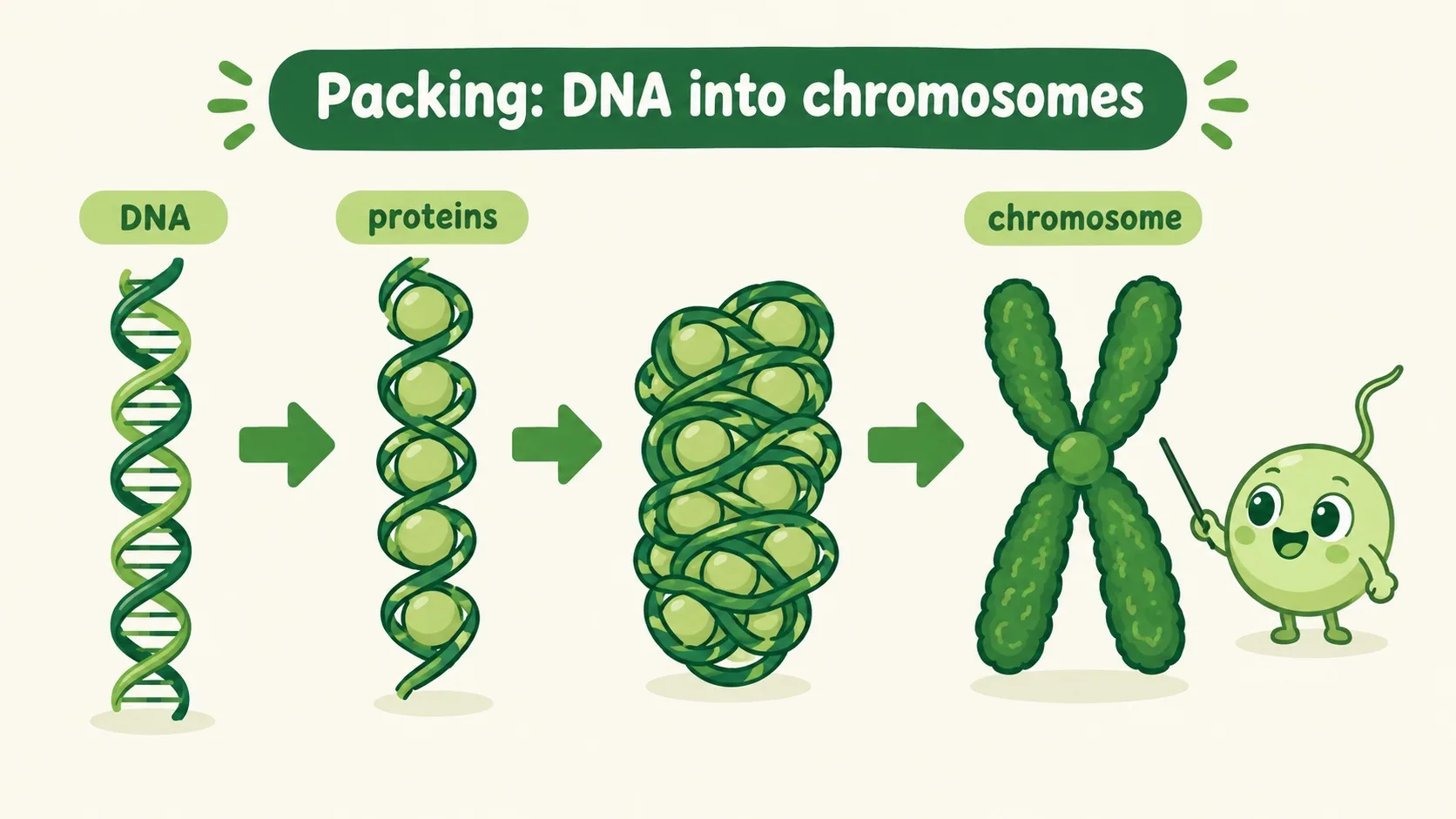 DNA 缠成染色体的打包过程