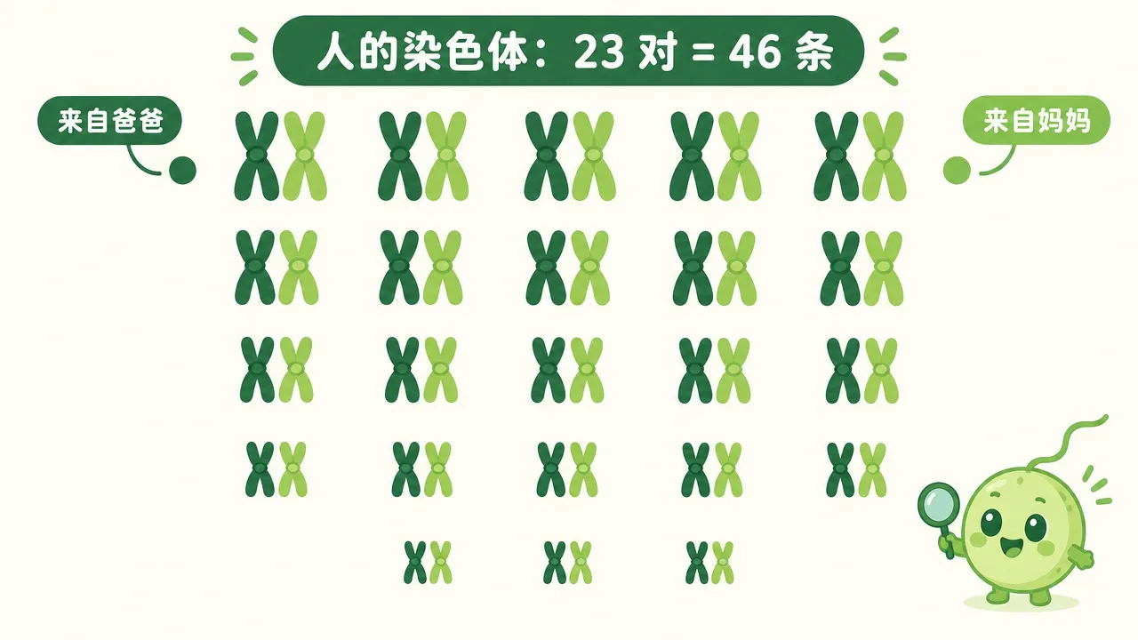 人的 23 对染色体核型图