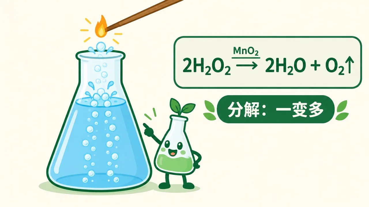 过氧化氢分解冒氧气泡