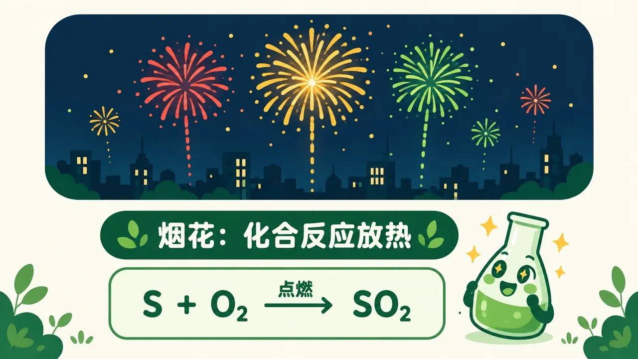 烟花中的化合反应