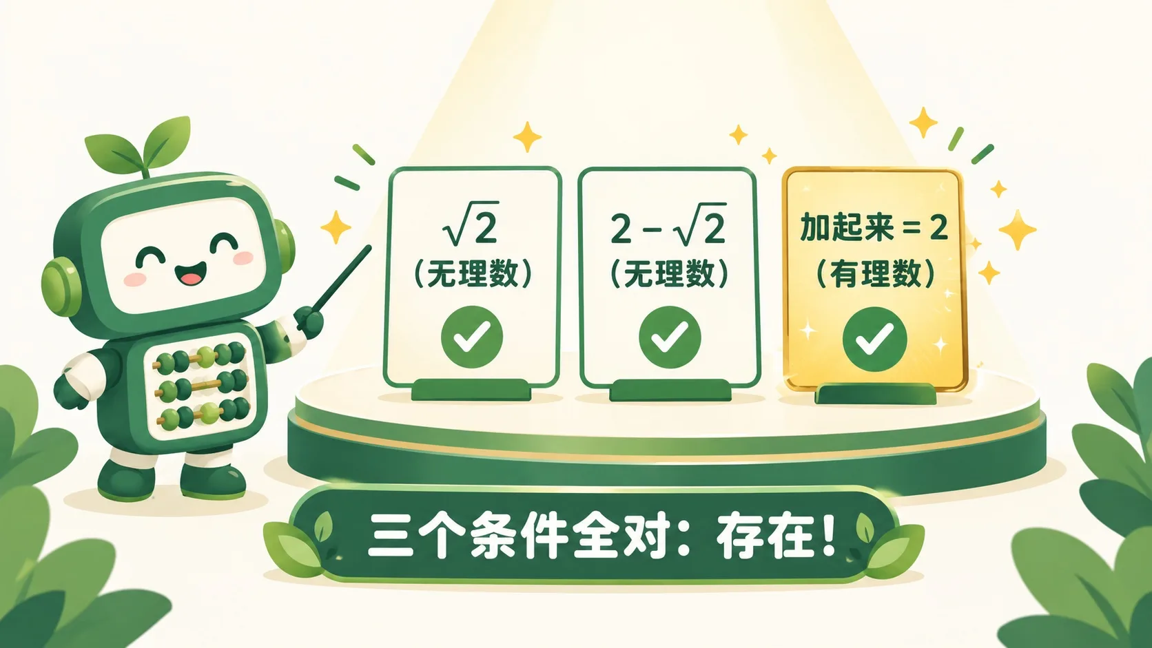 展示台：三张卡片逐条通过检查