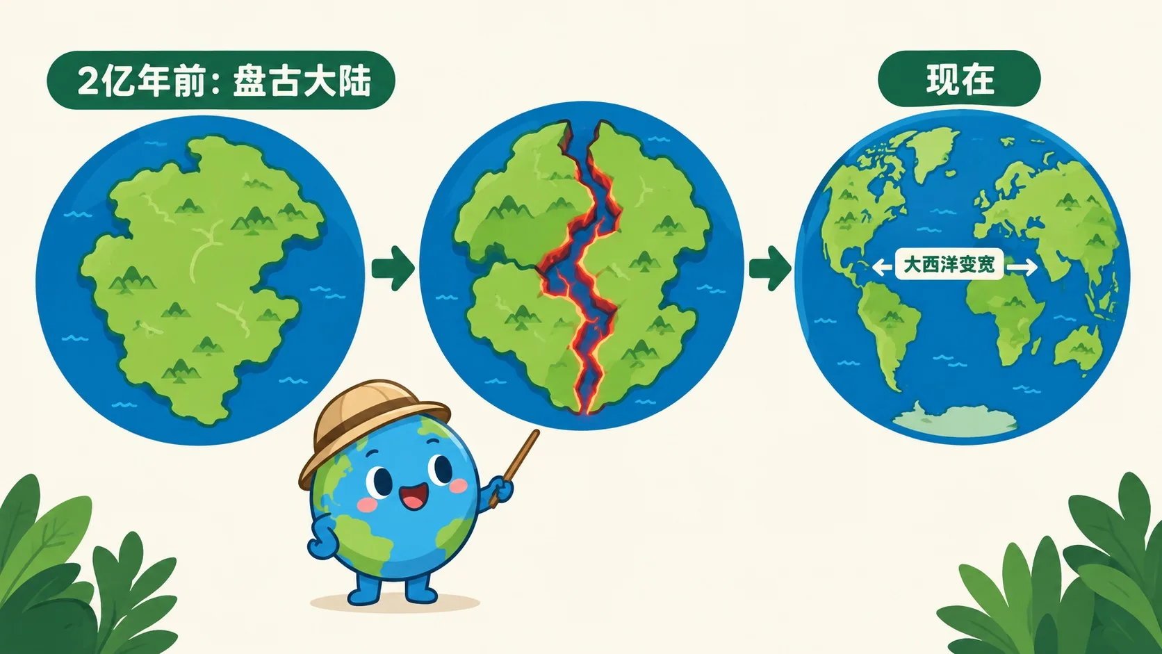 盘古大陆裂开漂移成今天的大陆