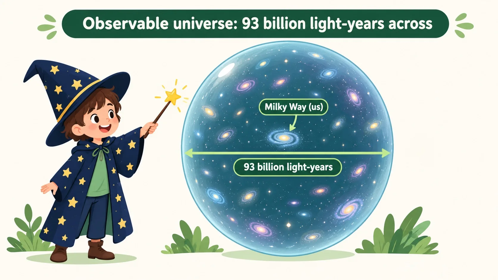 可观测宇宙：直径 930 亿光年