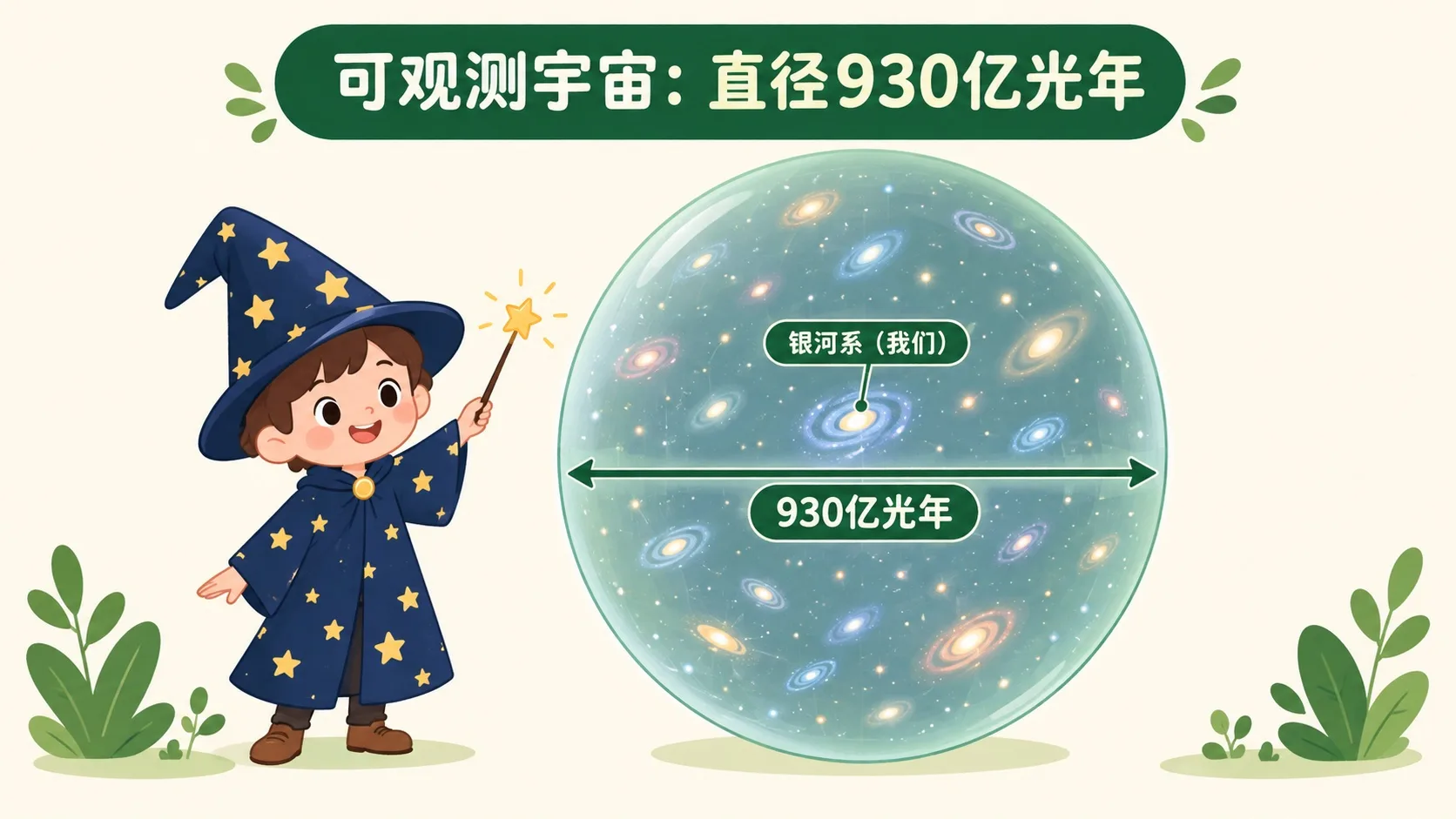 可观测宇宙：直径 930 亿光年