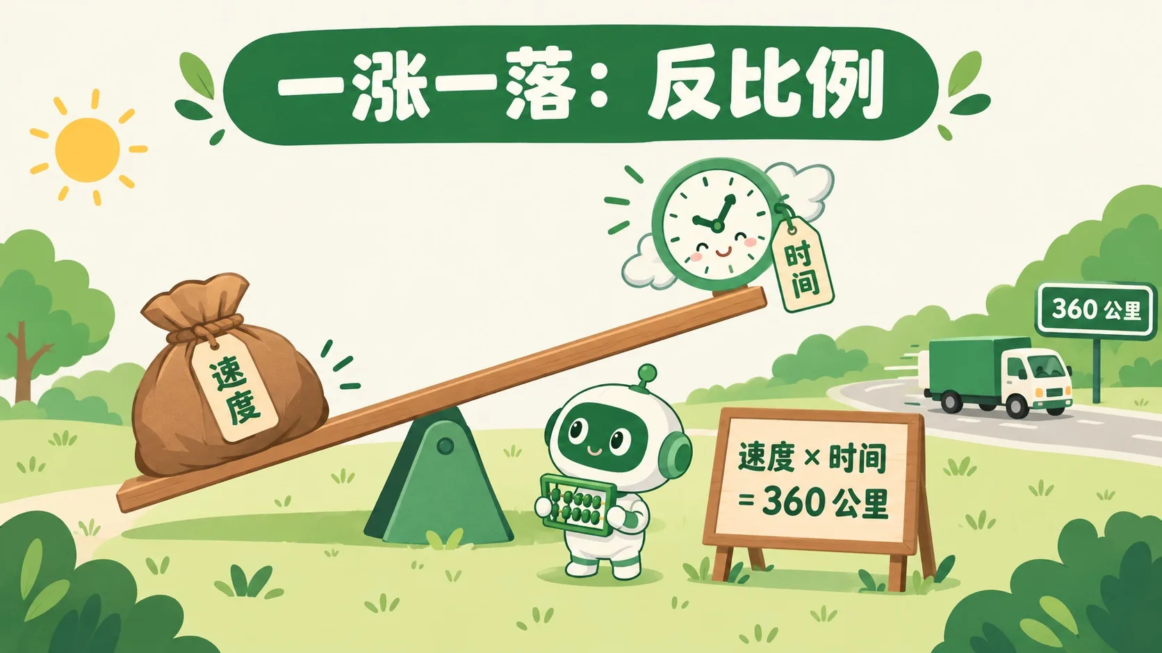 跷跷板一头升一头降