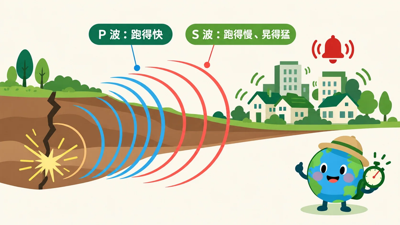 P波S波传播与预警