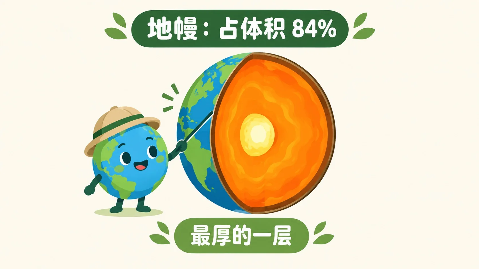 地幔占地球体积 84%