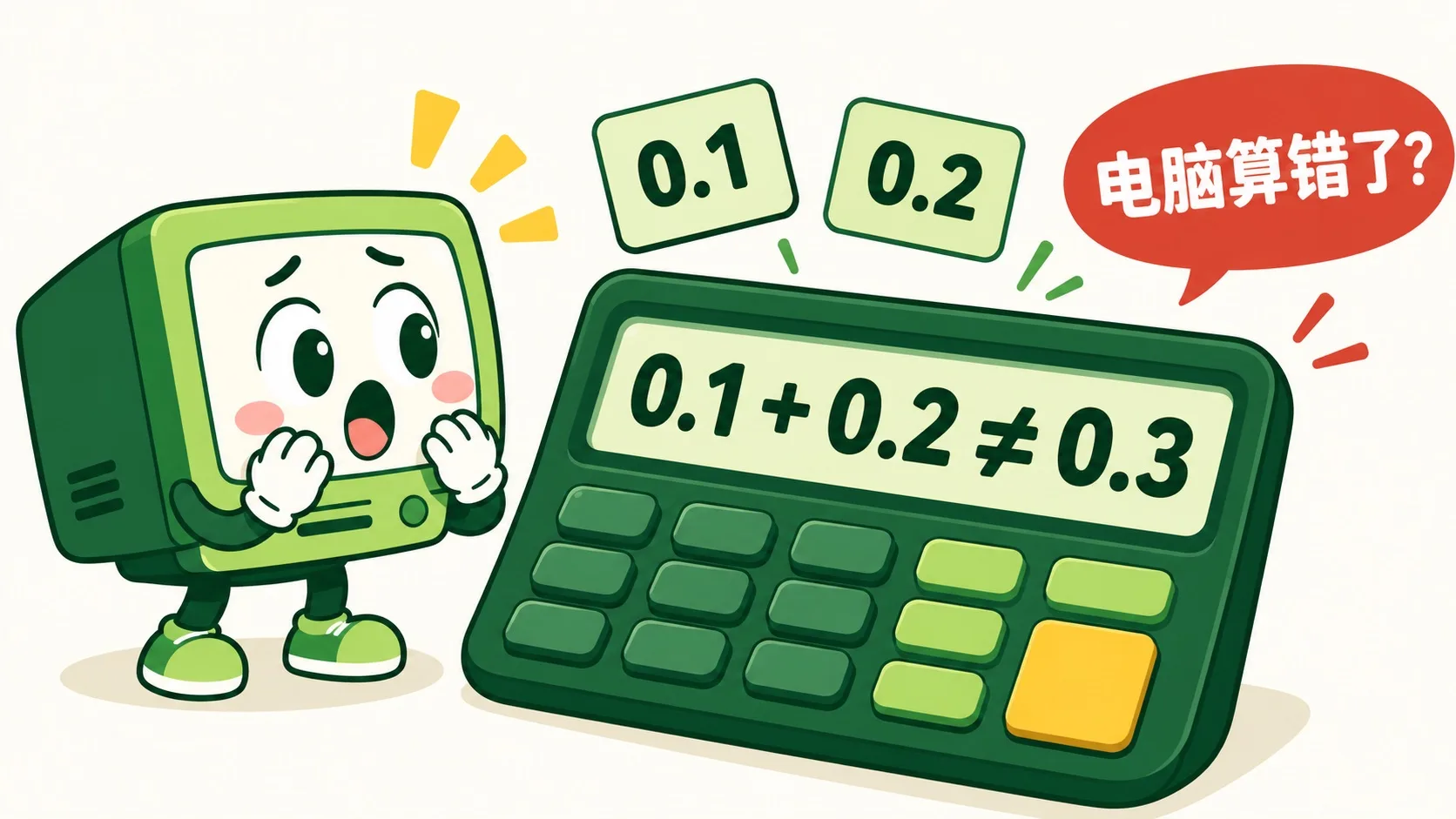 0.1+0.2 不等于 0.3 的计算器