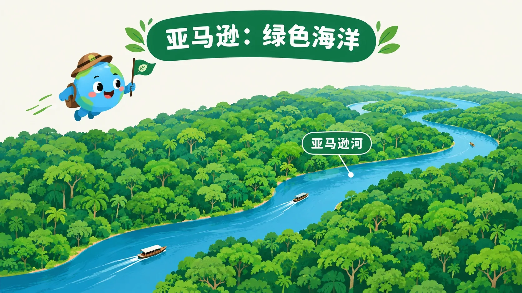 亚马逊航拍：绿色海洋与亚马逊河