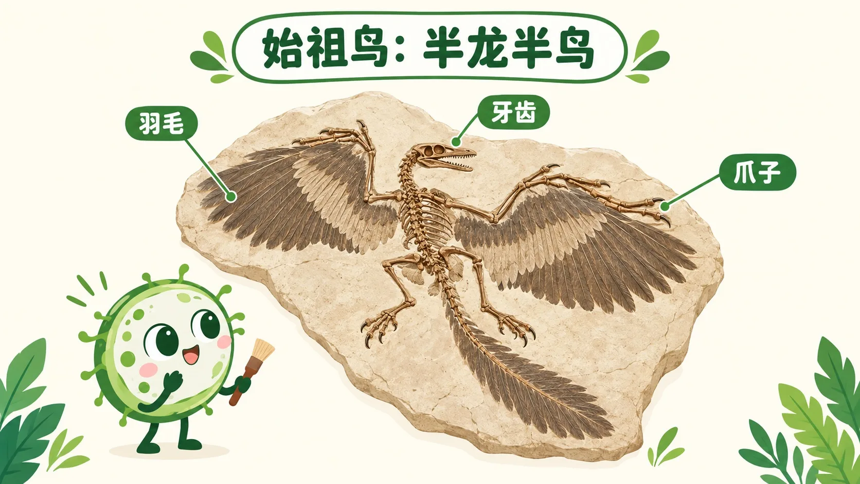 始祖鸟化石：半龙半鸟