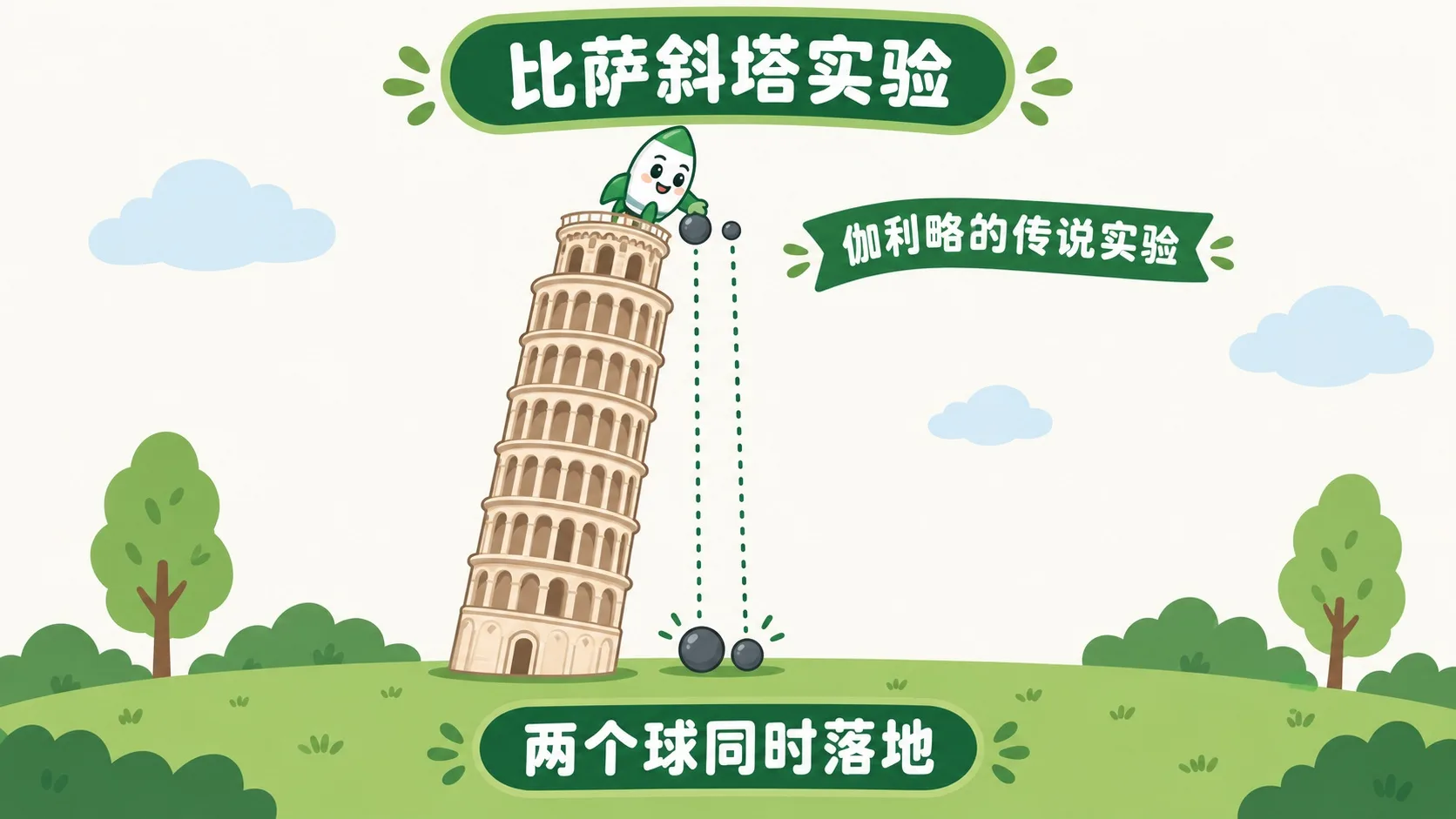 比萨斜塔双球实验