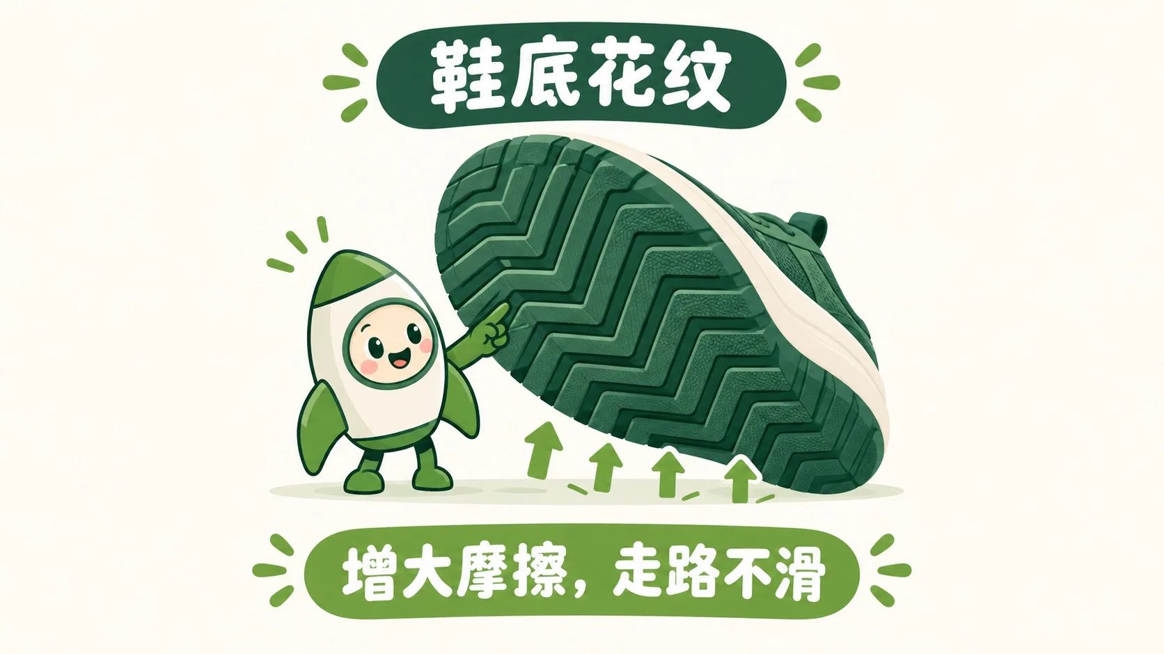 鞋底花纹增大摩擦