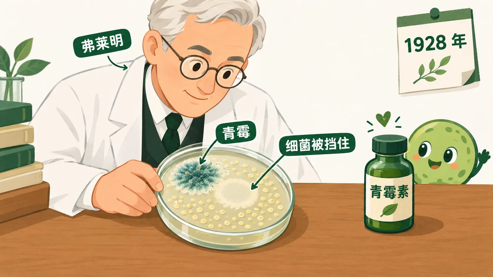 青霉与青霉素的发现，弗莱明 1928