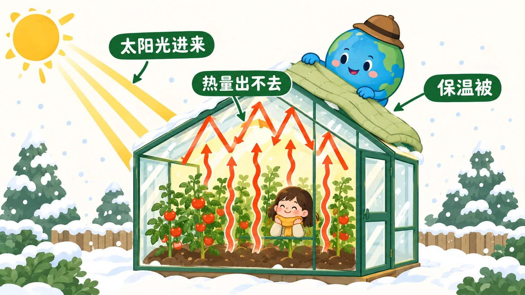 大棚截留热量类比