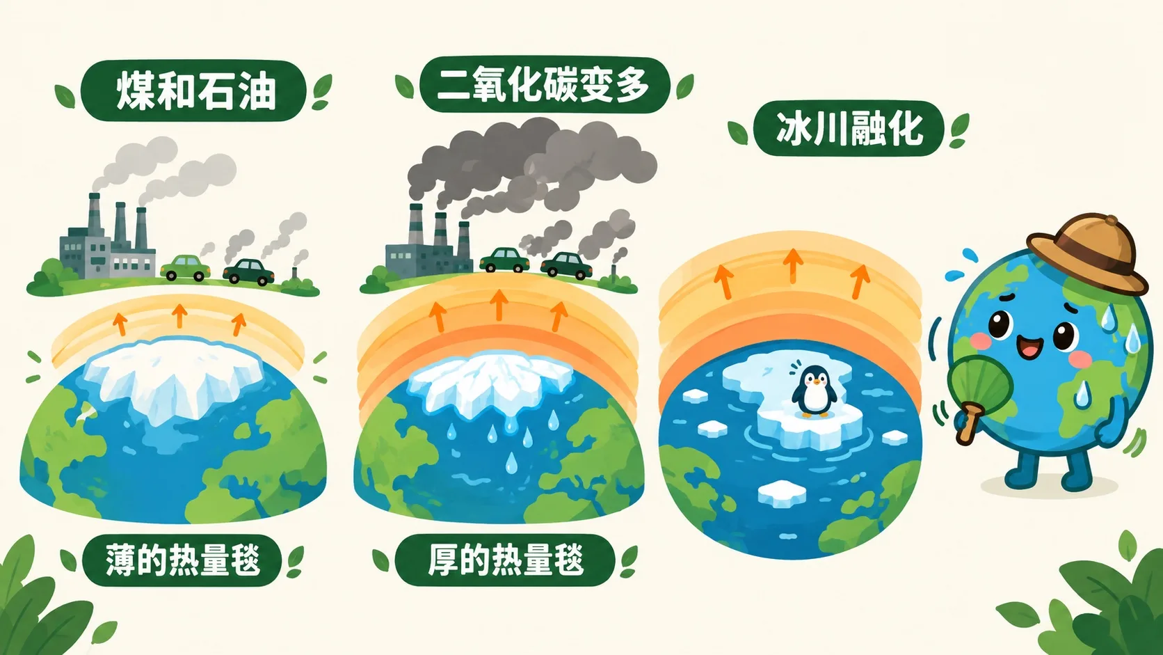 增强温室效应与冰川融化
