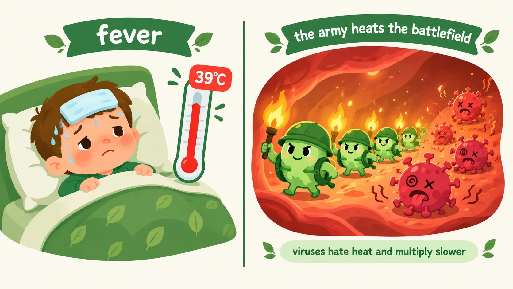 发烧 39℃：免疫部队在加热战场