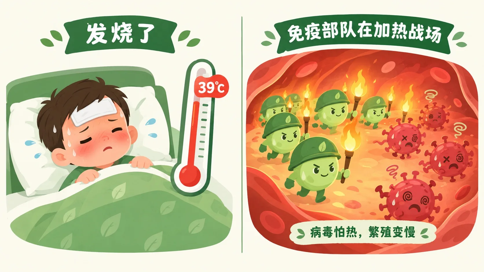 发烧 39℃：免疫部队在加热战场
