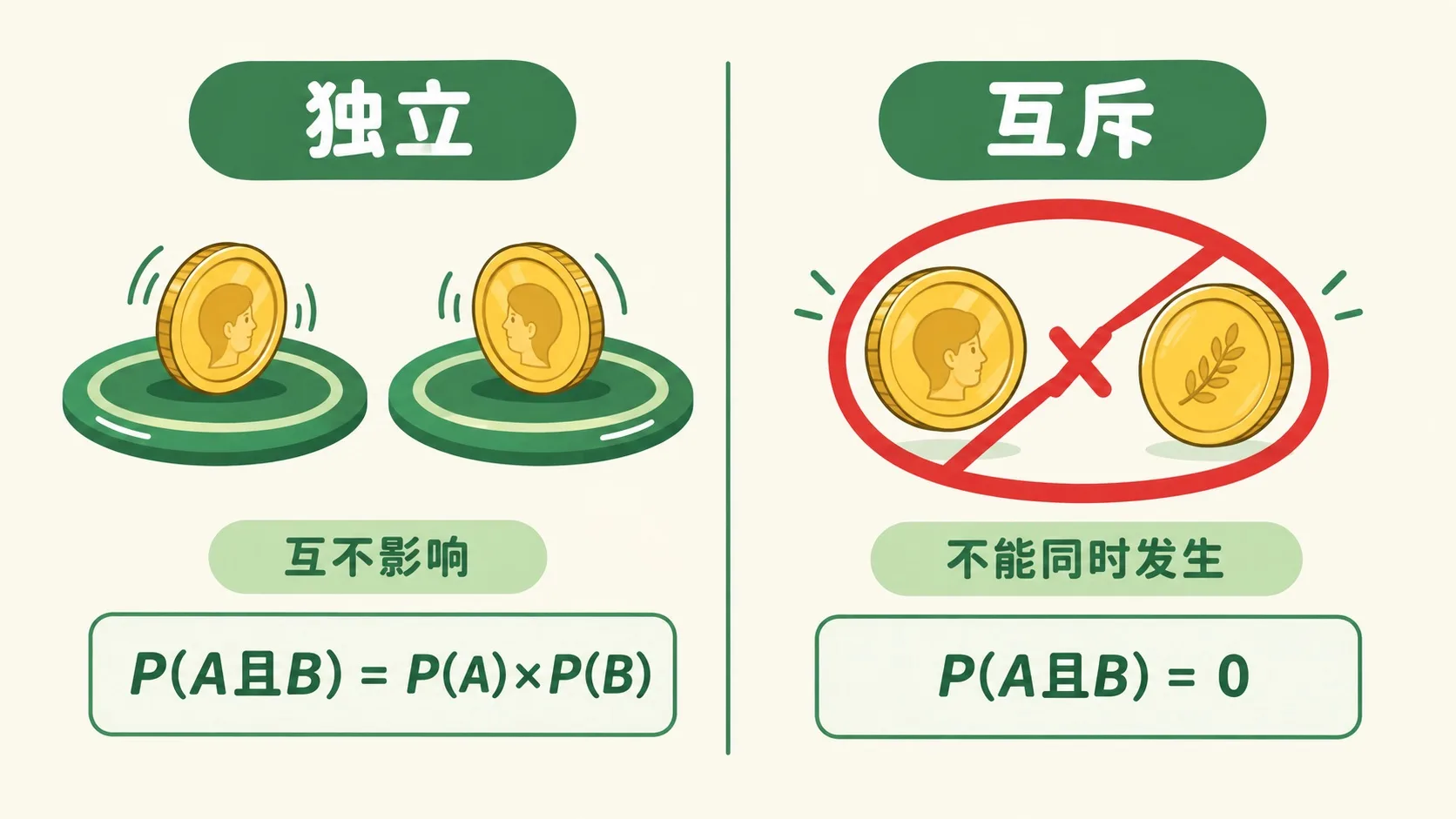 独立与互斥对比