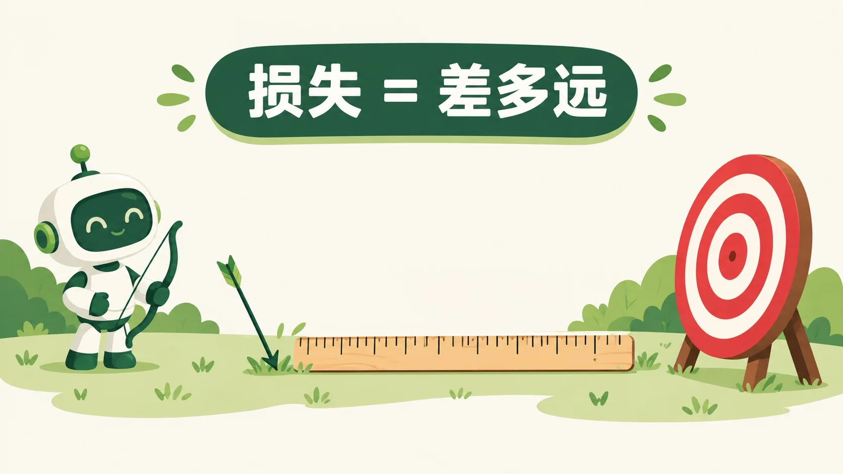 脱靶的箭与大尺子：损失 = 差多远