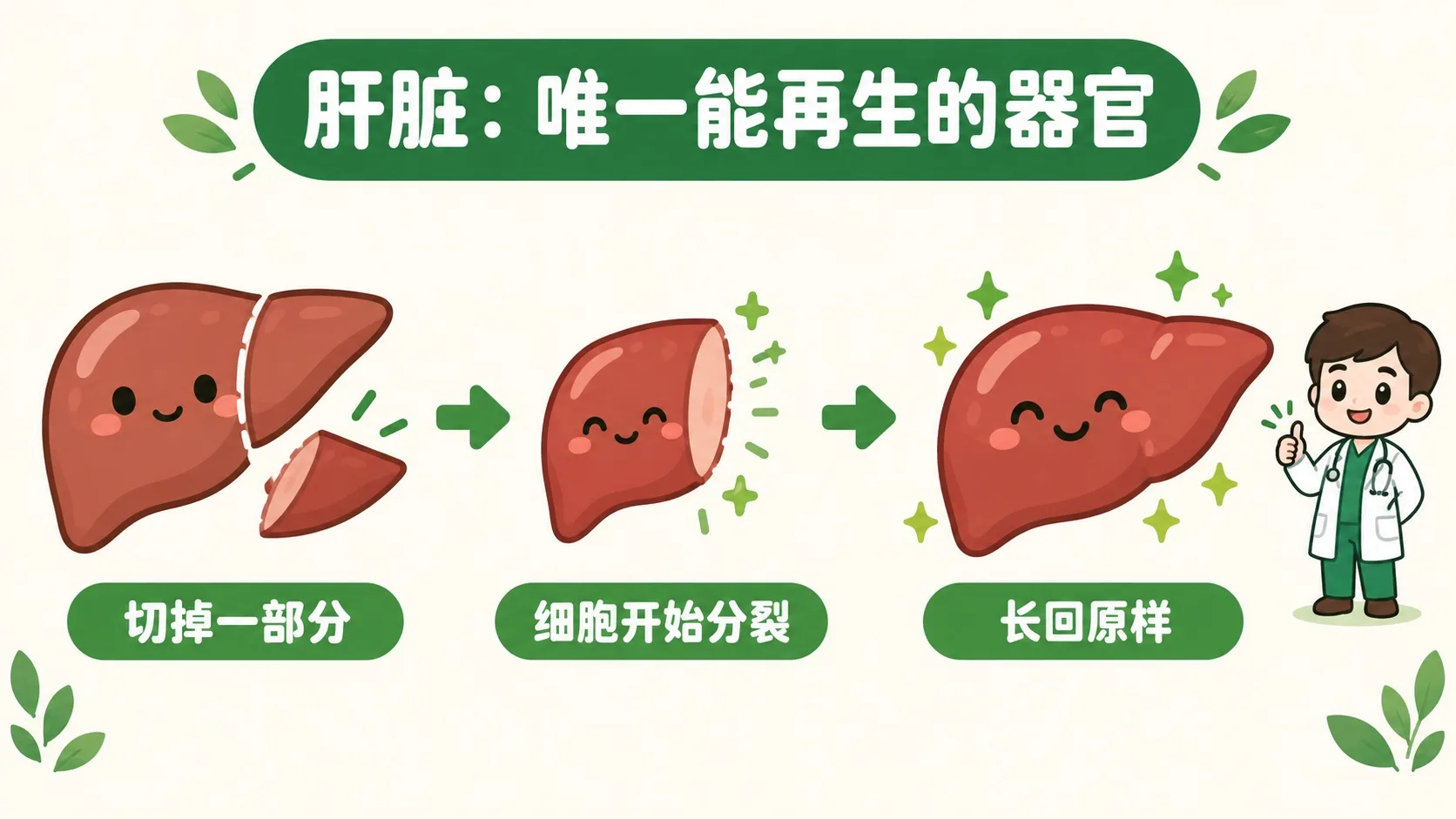 肝脏再生三步：切掉、分裂、长回