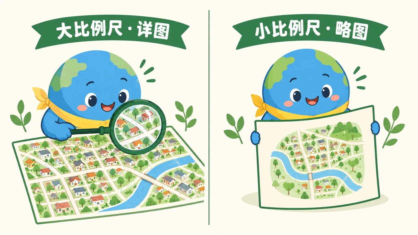 大比例尺详图与小比例尺略图的对比