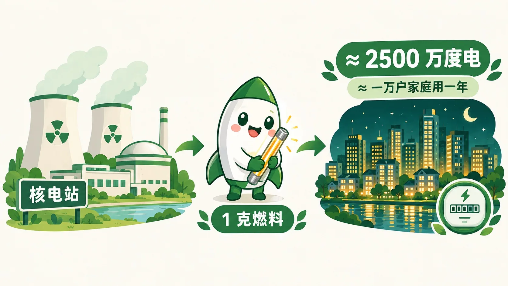 核电站：一小截燃料棒的惊人电量