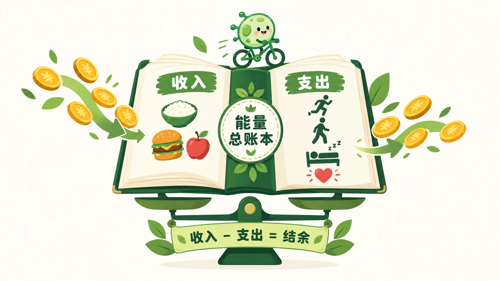 能量总账本：收入页与支出页