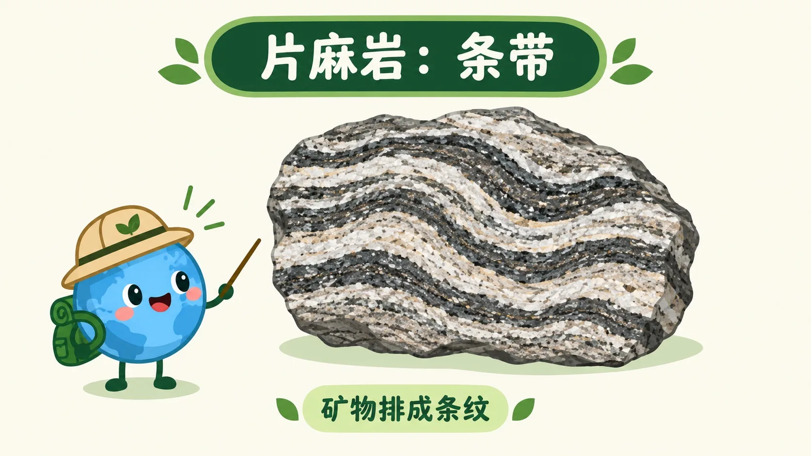 片麻岩的条带纹理