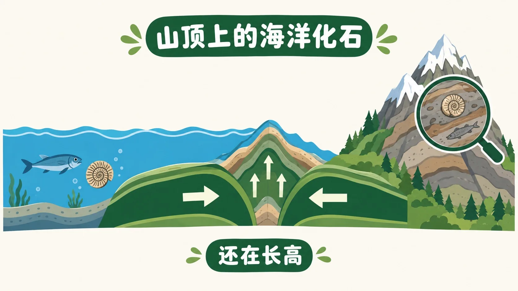 喜马拉雅山顶的海洋化石