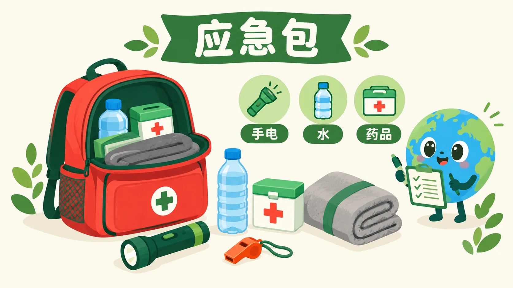 应急包手电水药品清单