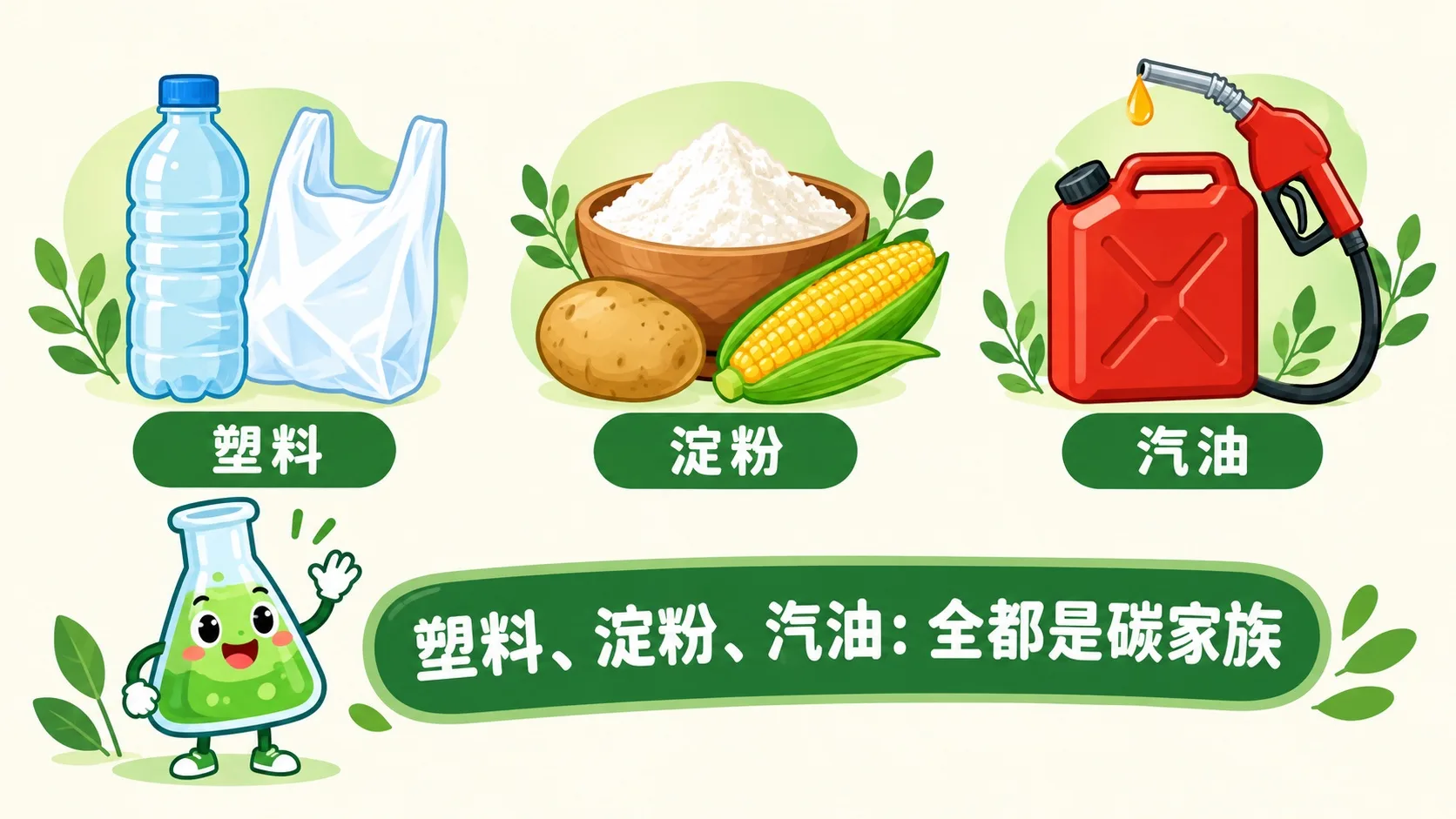 塑料、淀粉、汽油都是碳家族：有机物无处不在
