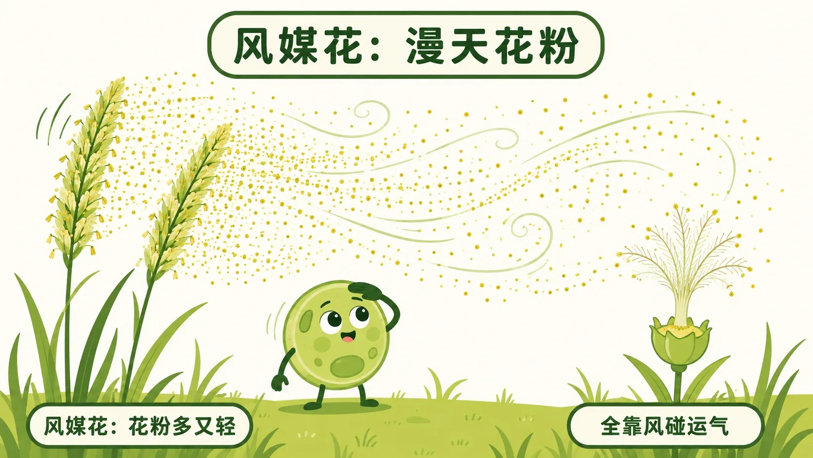 风媒花散粉：漫天花粉
