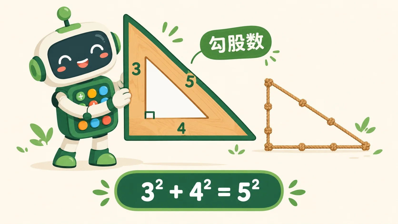 3-4-5 三角板与绳结