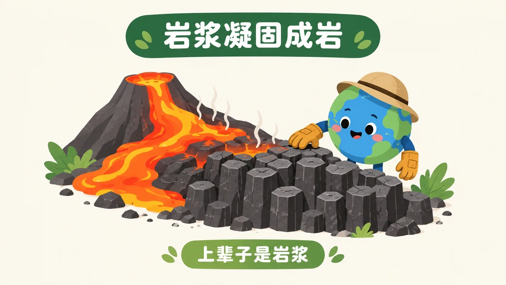 岩浆流出凝固成玄武岩