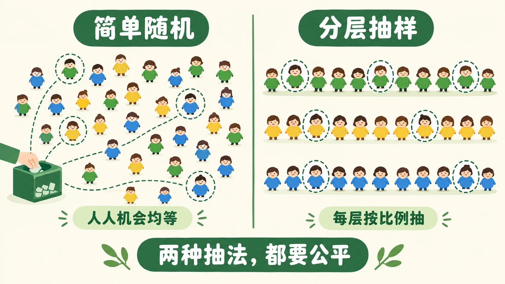 简单随机抽样与分层抽样对比