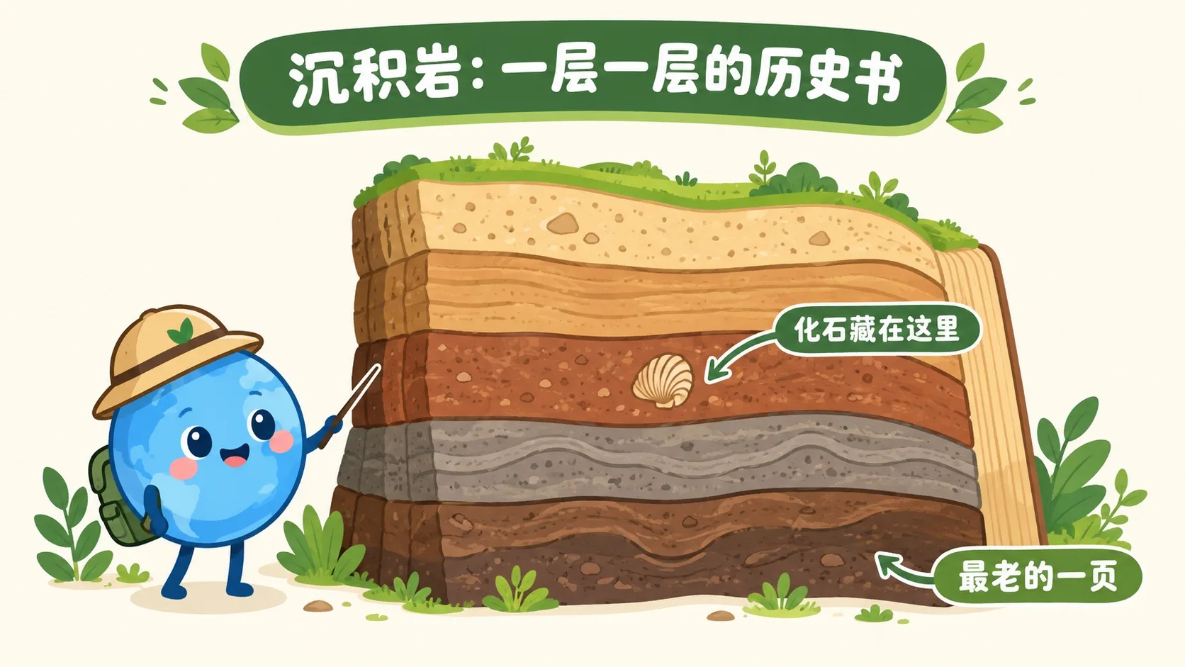 像书页一样的地层层理剖面