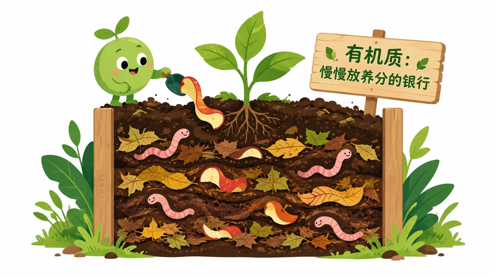 堆肥与蚯蚓：有机质