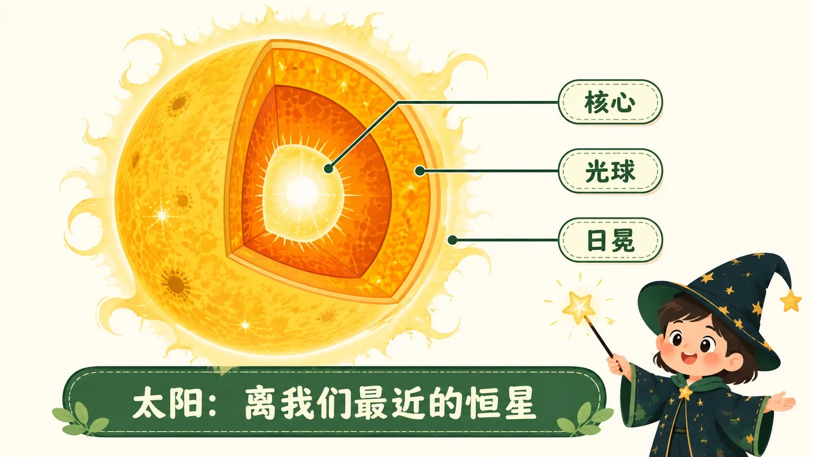 太阳剖面：核心、光球、日冕